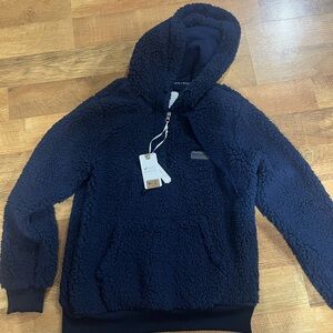 Navy Sherpa Hoodie